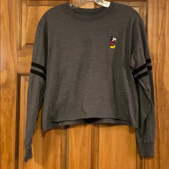 Disney Tops - Disney Gray Mickey Mouse long Sleeve Top Shirt